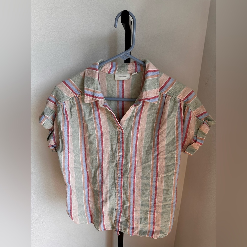 Eco threads size medium linen shirt